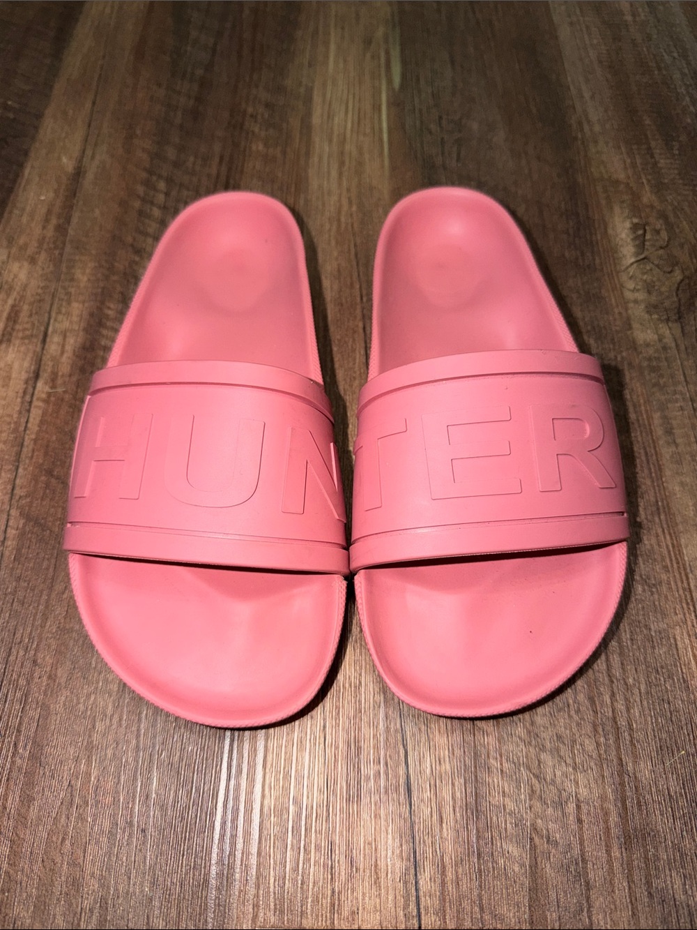 Hunter Pink Slide Sandals